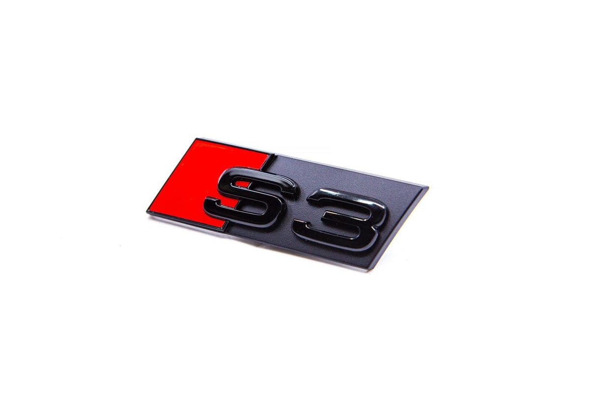 Emblème de calandre logo AUDI S3 Noir Brillant