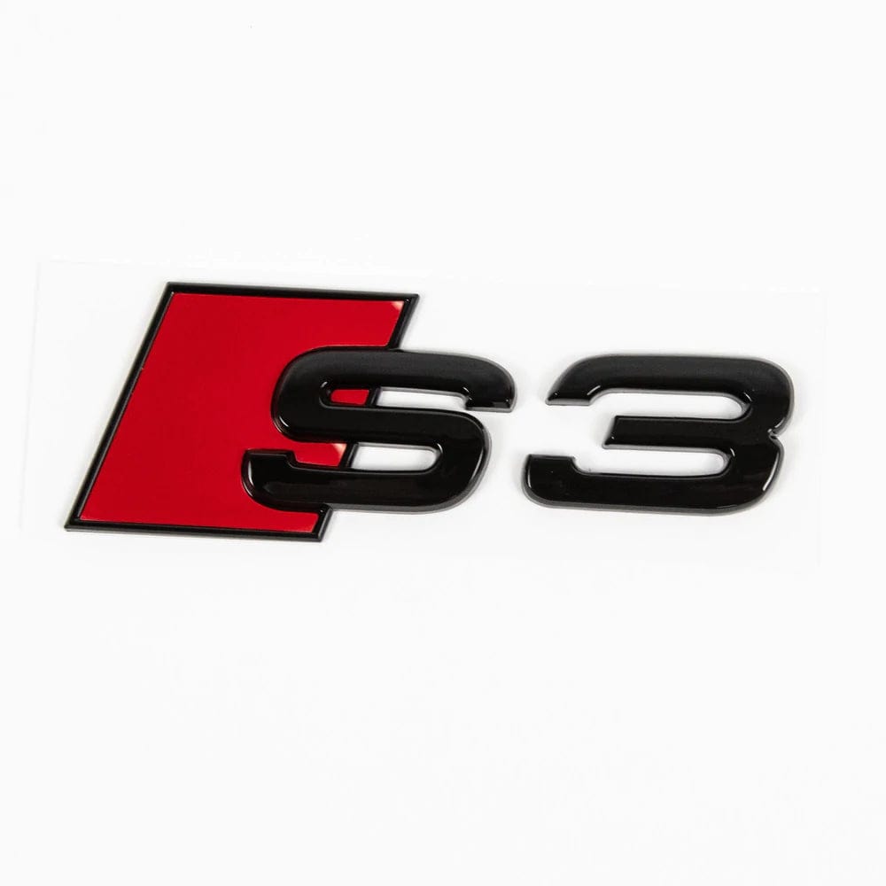 Emblème de coffre logo noir AUDI S3 Black Edition