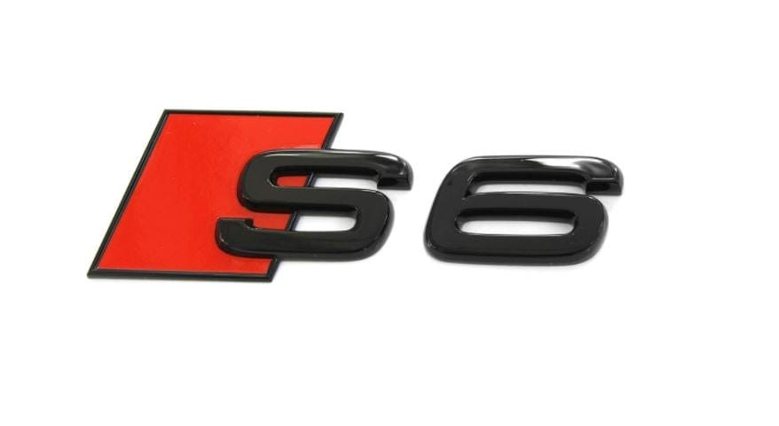 Emblème de coffre logo noir AUDI S6 Black Edition