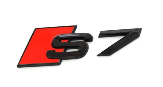 Emblème de coffre logo noir AUDI S7 Black Edition