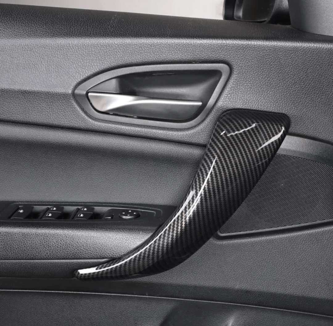 3 portes Garnitures Poignées de portes intérieures carbone pour BMW Série 1 F20 (2011 - 2019)
