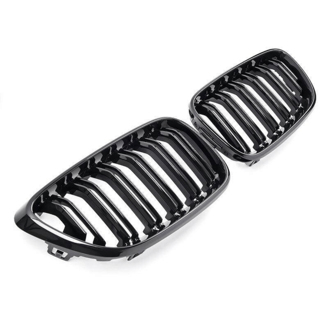 Double lame Grilles de calandre noires BMW Série 2 F22 type M Performance (2012-2021) BMW Série 2 F22 - Grilles de calandre noires type M Performance (2012-2021)