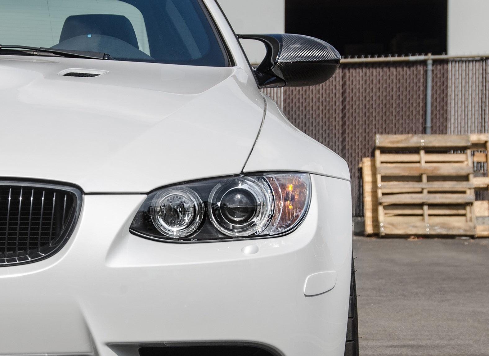 Coques de rétroviseurs type M3 carbone pour BMW Série 3 E90/E92 (2006-2009) BMW Série 3 E90 et E92 - Coques de rétroviseurs type M3 Carbone (2006 - 2009)