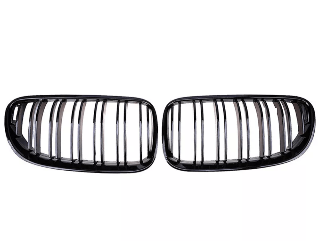 Double lame / Après restylage LCI (2010 à 2014) Grilles de calandre noires BMW Série 3 E92 type M Performance  (2006 - 2014) BMW Série 3 E92 - Grilles de calandre noires type M Performance (2006 - 2014)