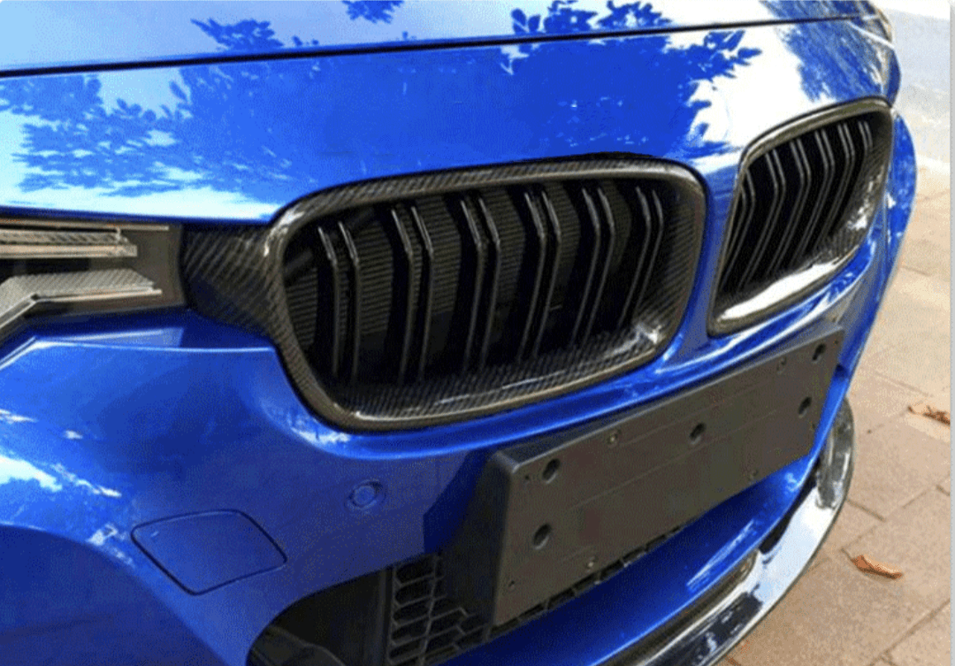 Grilles de calandre noires type M3 Competition carbone BMW Série 3 F30 BMW Série 3 F30 - Grilles de calandre carbone type M3 Competition