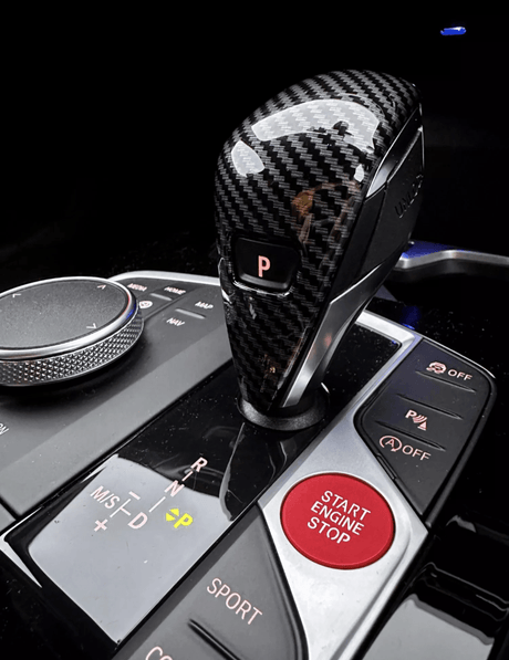 Coques de rétroviseurs type M3 Competition carbone BMW Série 3 G20 (2020-Aujourd'hui) Pommeau Sélecteur de levier de vitesse Carbone pour BMW Série 3 G20 (2020 - Aujourd'hui)