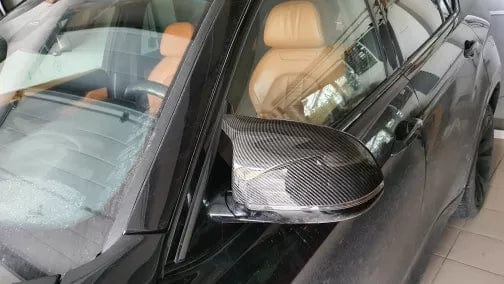 Coques de rétroviseurs type M Performance Carbone pour BMW X6 F16 (2014-2019) BMW X6 F16 - Coques de rétroviseurs type M Performance Carbone (2014 - 2019)