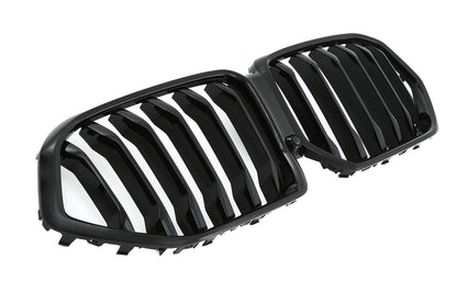 Noir brillant / Simple lame Grilles de calandre noires type M Performance pour BMW X6 G06 (2018 - Aujourd'hui) BMW X6 G06 - Grilles de calandre noires type M Performance (2018 - Aujourd'hui)
