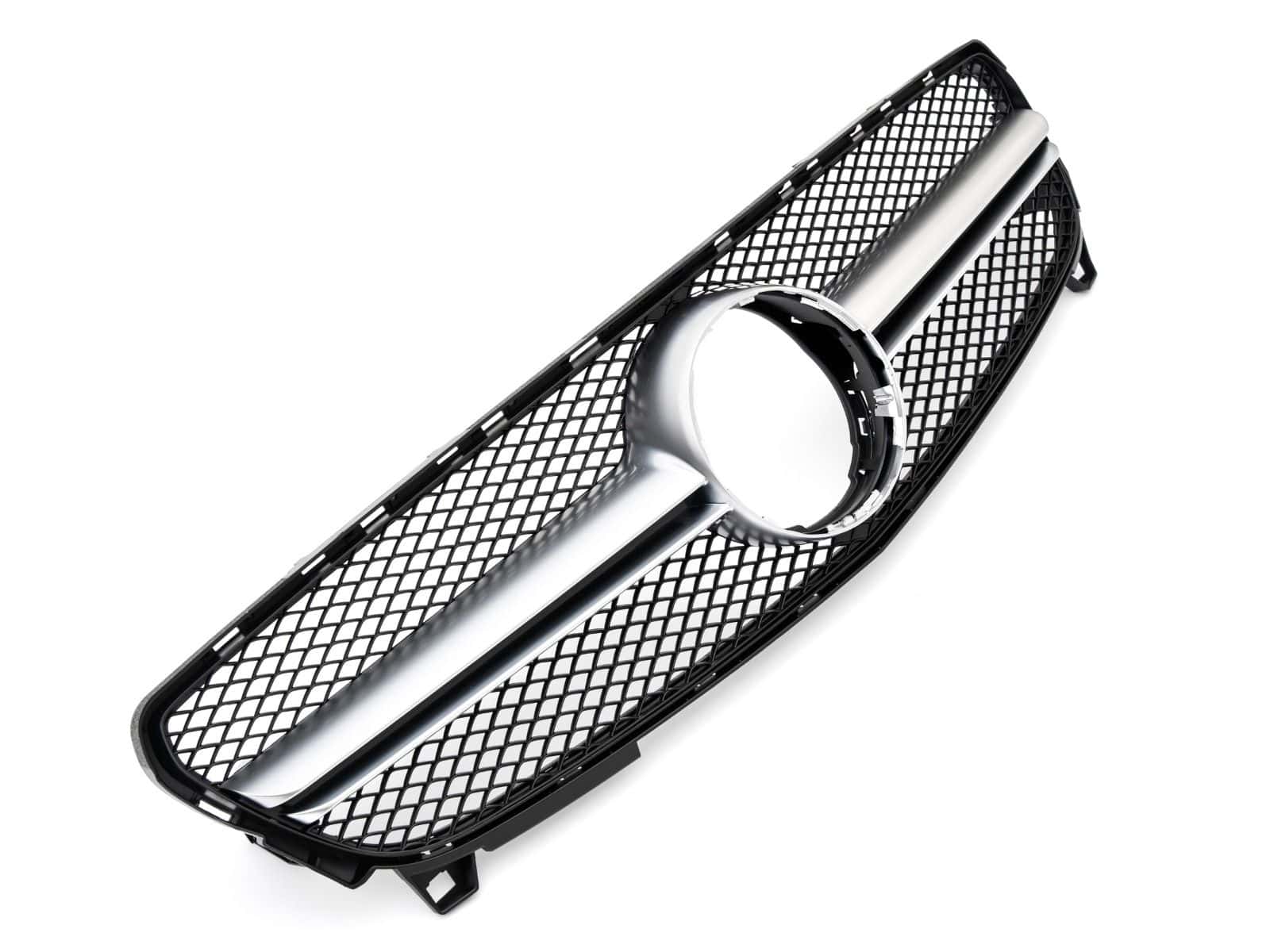 2015 à 2018 (modèle restylé) / Argent Calandre type AMG noire pour Mercedes Classe A W176