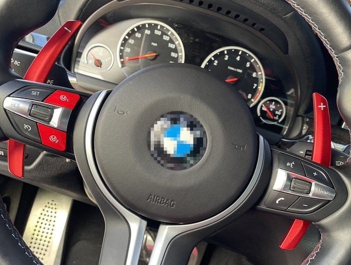 Extension de Palettes au Volant BMW en Aluminium Rouge