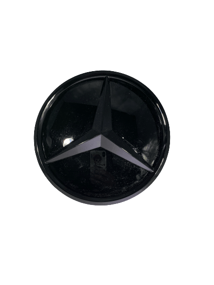 Classe C W204 2008-2014 Emblème de calandre logo à l'étoile Mercedes-Benz Noir Brillant