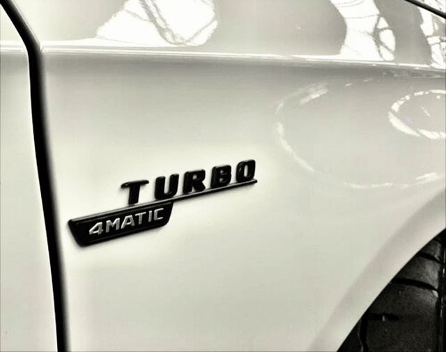 Emblèmes d'aile noirs logos 4MATIC pour Mercedes A45 CLA 45 AMG