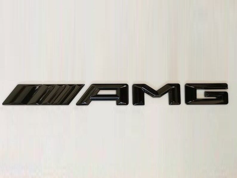 Nouveau modèle Emblème de coffre logo AMG Noir pour Mercedes-Benz