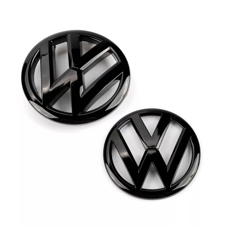 Emblèmes avant et arrière noirs logos VW POLO 5 6R - Euro Racing Parts