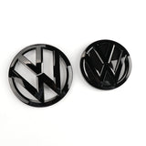 Pack d'emblèmes avant et arrière noirs logos VW GOLF 7